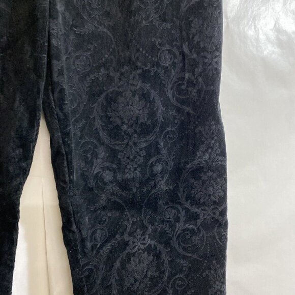 St. John Sport by Marie Gray Fashion Fit Black‎ Corduroy Pants Size 8 Wide Leg - Picture 2 of 12